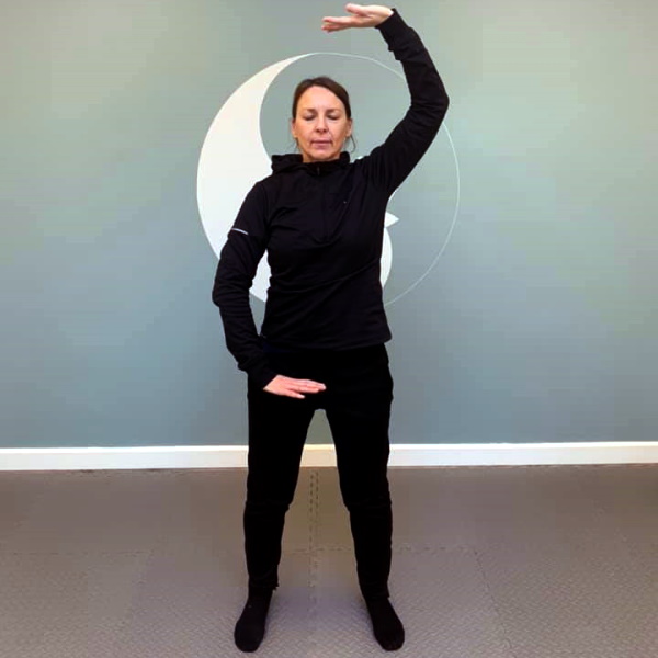 Jenna practicing a Qi Gong movement - she also specialises in Tai Chi Chen Style